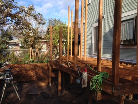 Deck Framing Driveway Side