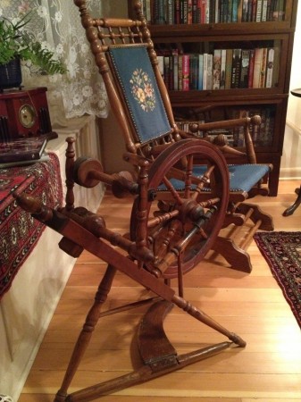 Spinning Wheel & Chair